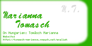 marianna tomasch business card